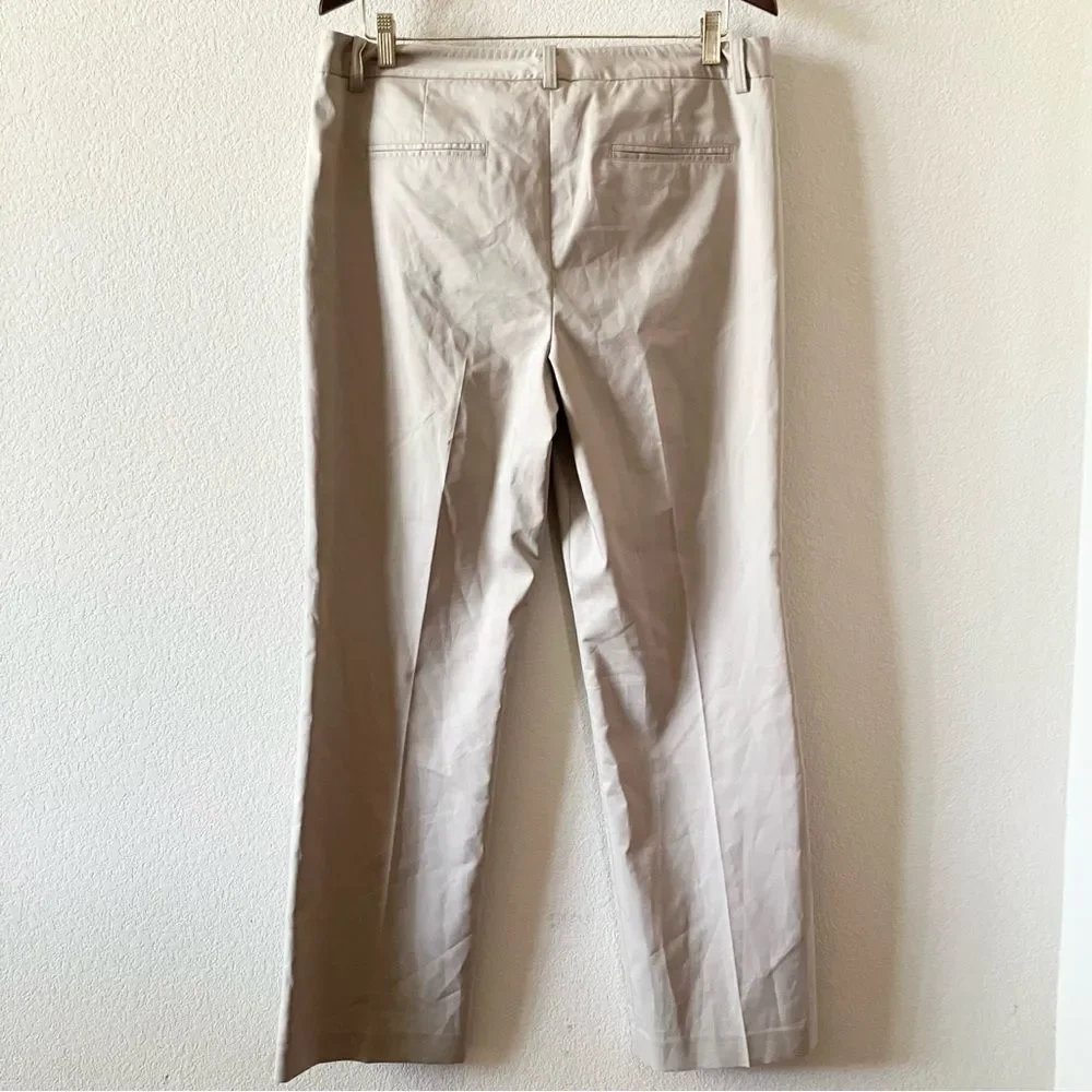 NEW Talbots Beige Minimalist Business Casual Office Signature Boot Trousers 12 - Picture 4 of 7